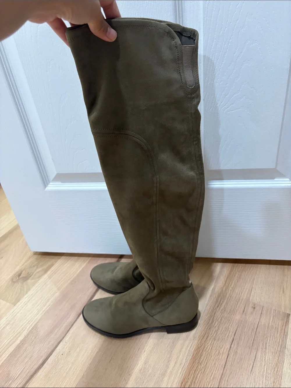 Marc Fisher Olive Over-the-Knee Suede Boots